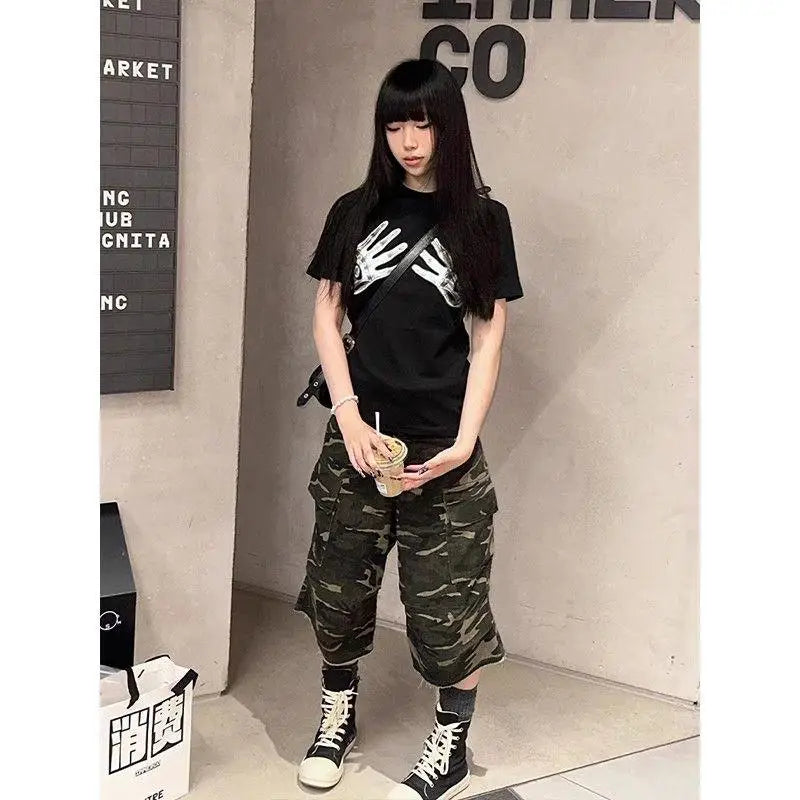 Cathy Dollette Cotton Graphic T Shirts Woman Clothes Short Sleeve Summer TopFunny Print Tees Female Clothing 2000s Clothes Goth