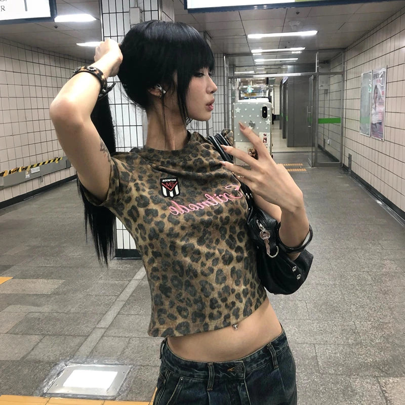 Cathy Dollette Leopard Print Short Sleeve