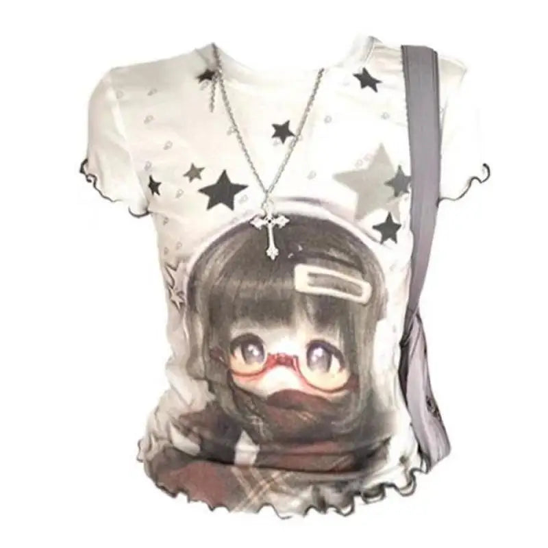 Cathy Dollette Hotsweet Kawaii Graphic T Shirts Woman Clothes Short Sleeve Japan Style 2000s Clothes Tees Female Clothing
