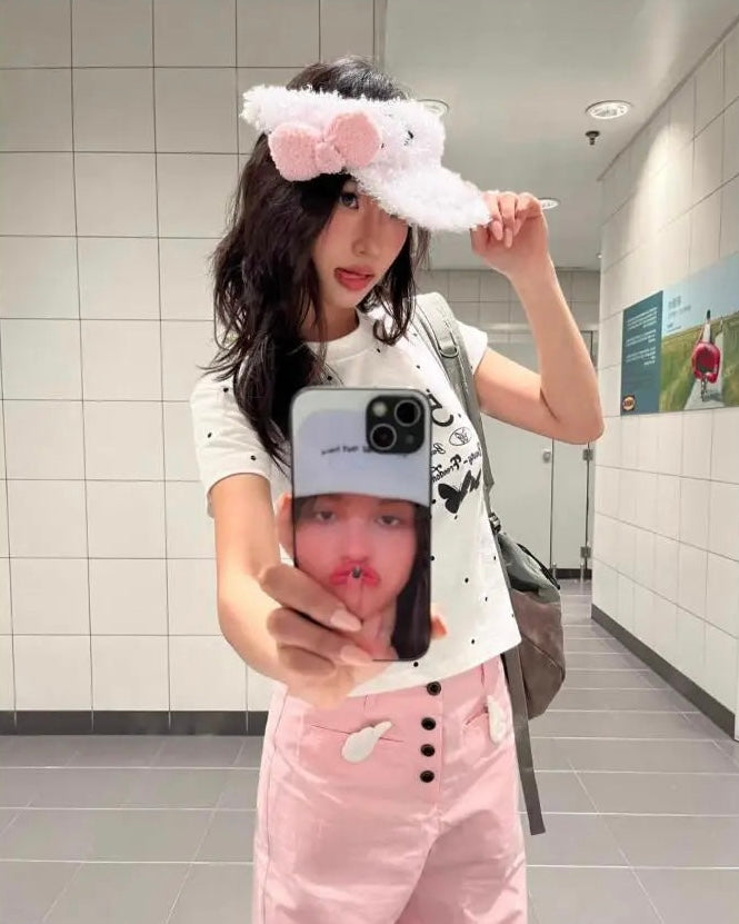 Cathy Dollette Print 's  Short Sleeve Japan Style Summer Top2000s Clothes  Graphic Tee Female Clothing T Shirt Chic