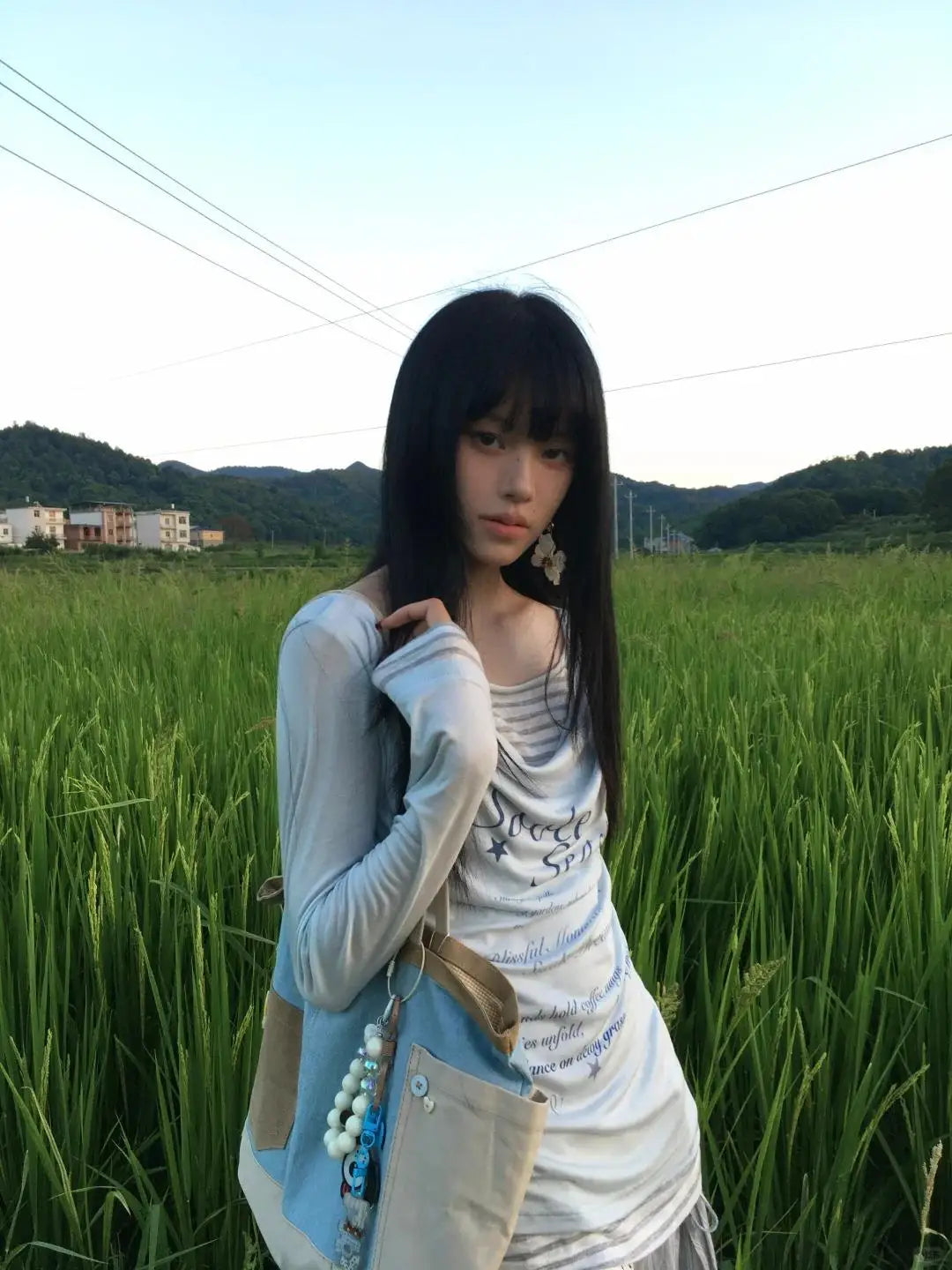 Cathy Dollette Japanese    Long Sleeve Patchwork Fake Two Pieces TopGrunge TopE-girls Streetwear Tshirts