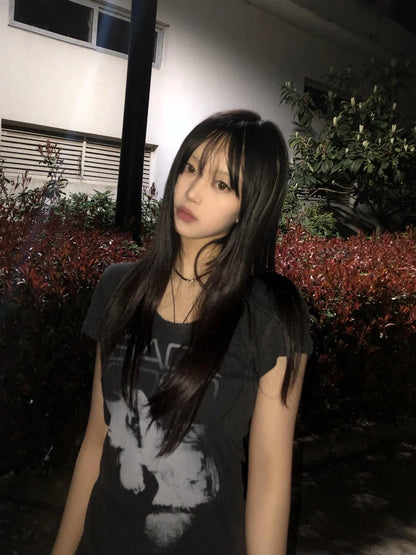 Cathy Dollette Hotsweet Print Letter Graphic T Shirts Woman Clothes Short Sleeve Summer Top2000s Clothes  Goth Tees Female Chic