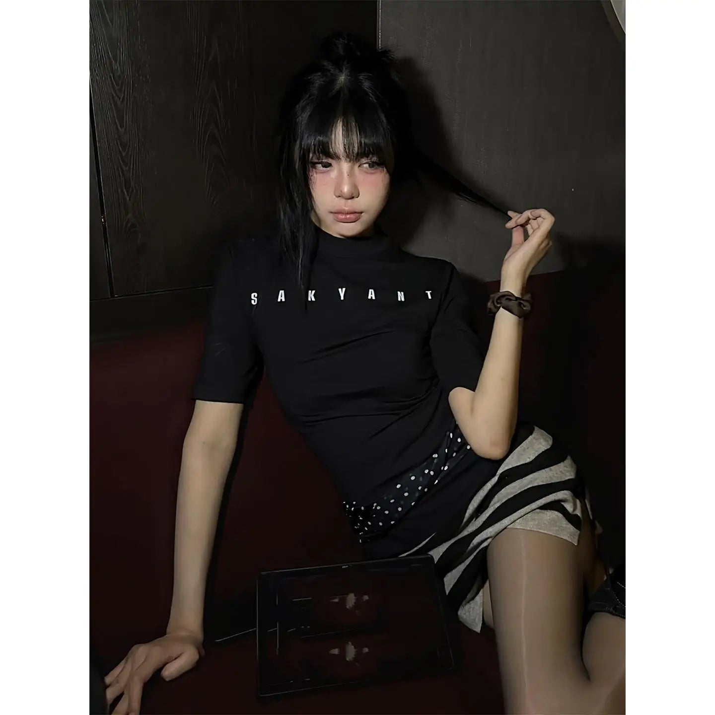 Cathy Dollette Black Gothic   Clothing Short Sleeve High Quality Cotton Graphic Tee Female Summer Top2000s Clothes