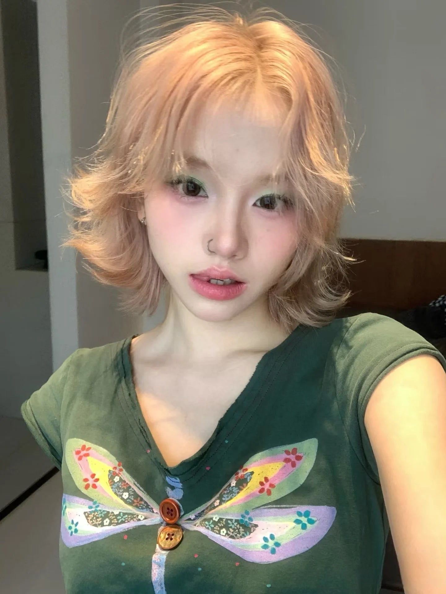 Cathy Dollette Harajuku Print  Short Sleeve  Japanese Crop Top Grunge Top2000s  Tshirts