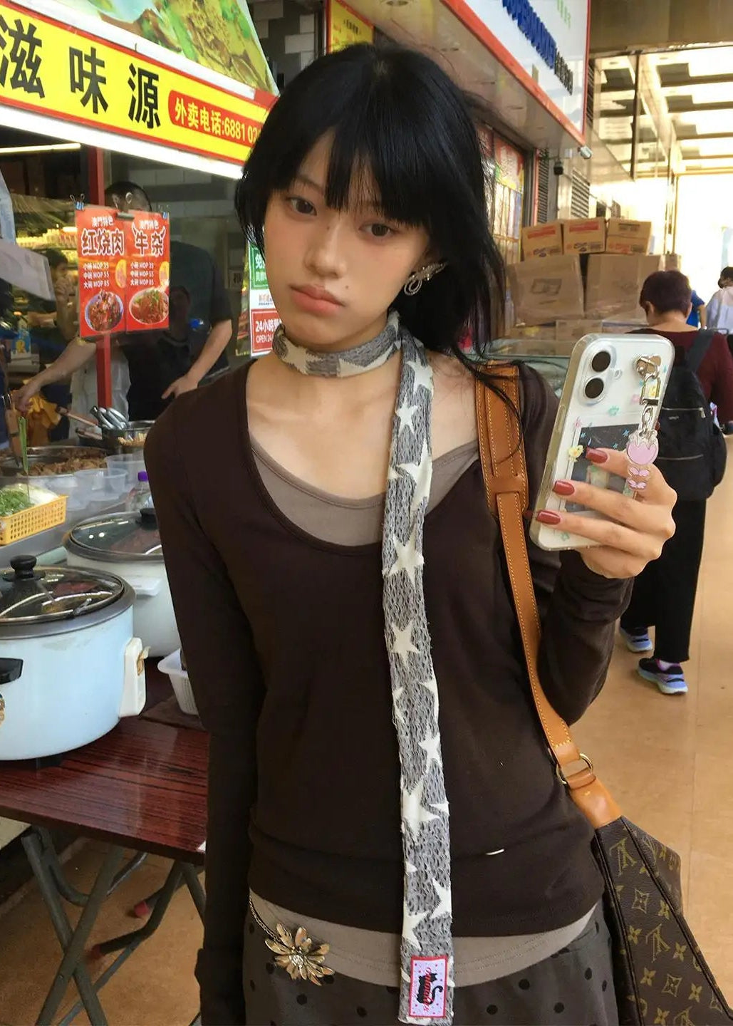 Cathy Dollette Korean Style   Long Sleeve Patchwork Tee Top  Grunge Top2000s Japanese Tshirts