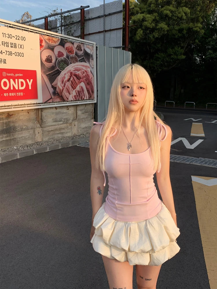 Cathy Dollette Sweet Angel Wing Tank Top Clothes Sleeveless Slim 2000s Clothes  Summer TopJapan Style Tanks & Camis Chic