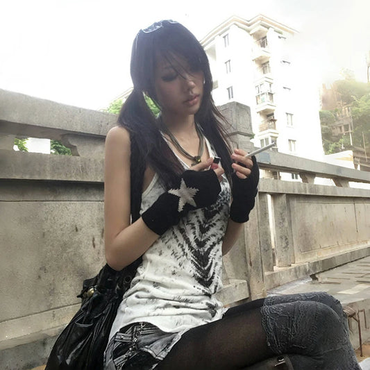 Cathy Dollette Tie Dye Sleeveless Long Tank