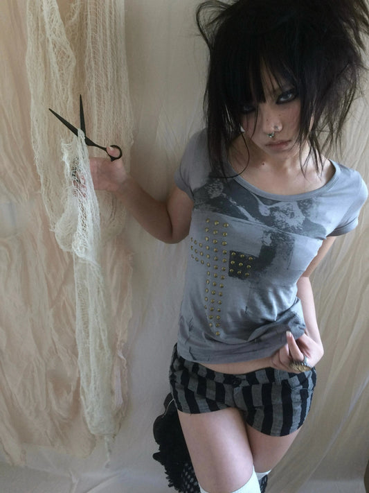 Cathy Dollette Trashy Rivet Print T-shirt