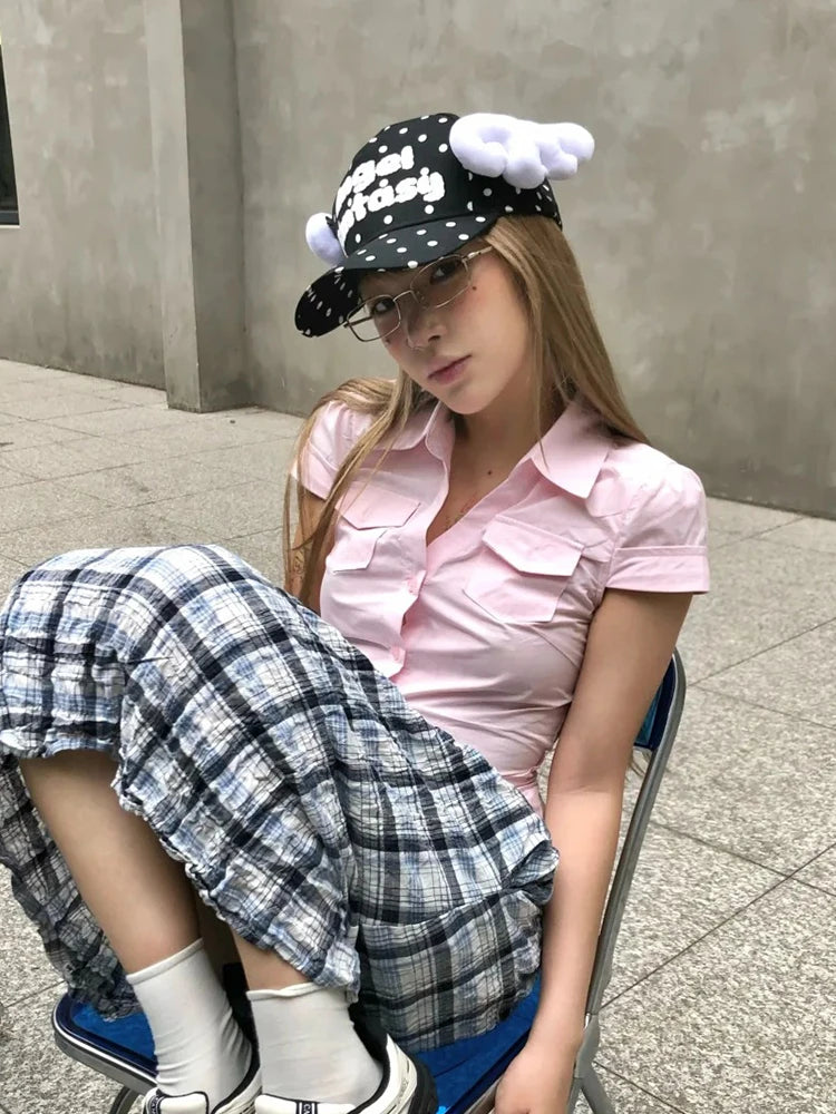 Cathy Dollette Pink Short Blouse
