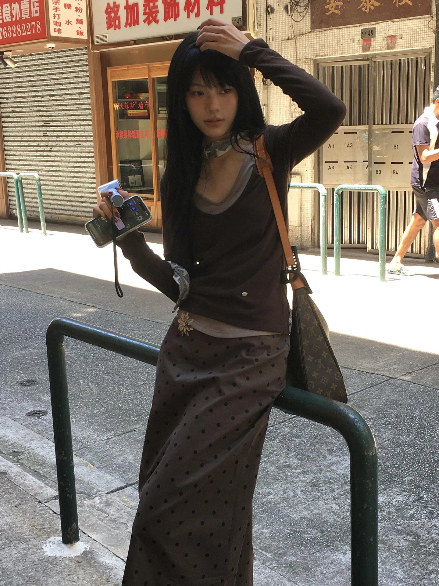 Cathy Dollette Korean Style   Long Sleeve Patchwork Tee Top  Grunge Top2000s Japanese Tshirts