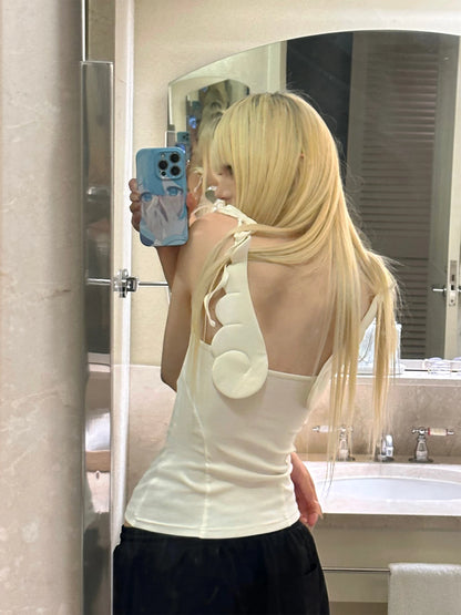 Cathy Dollette Sweet Angel Wing Tank Top Clothes Sleeveless Slim 2000s Clothes  Summer TopJapan Style Tanks & Camis Chic