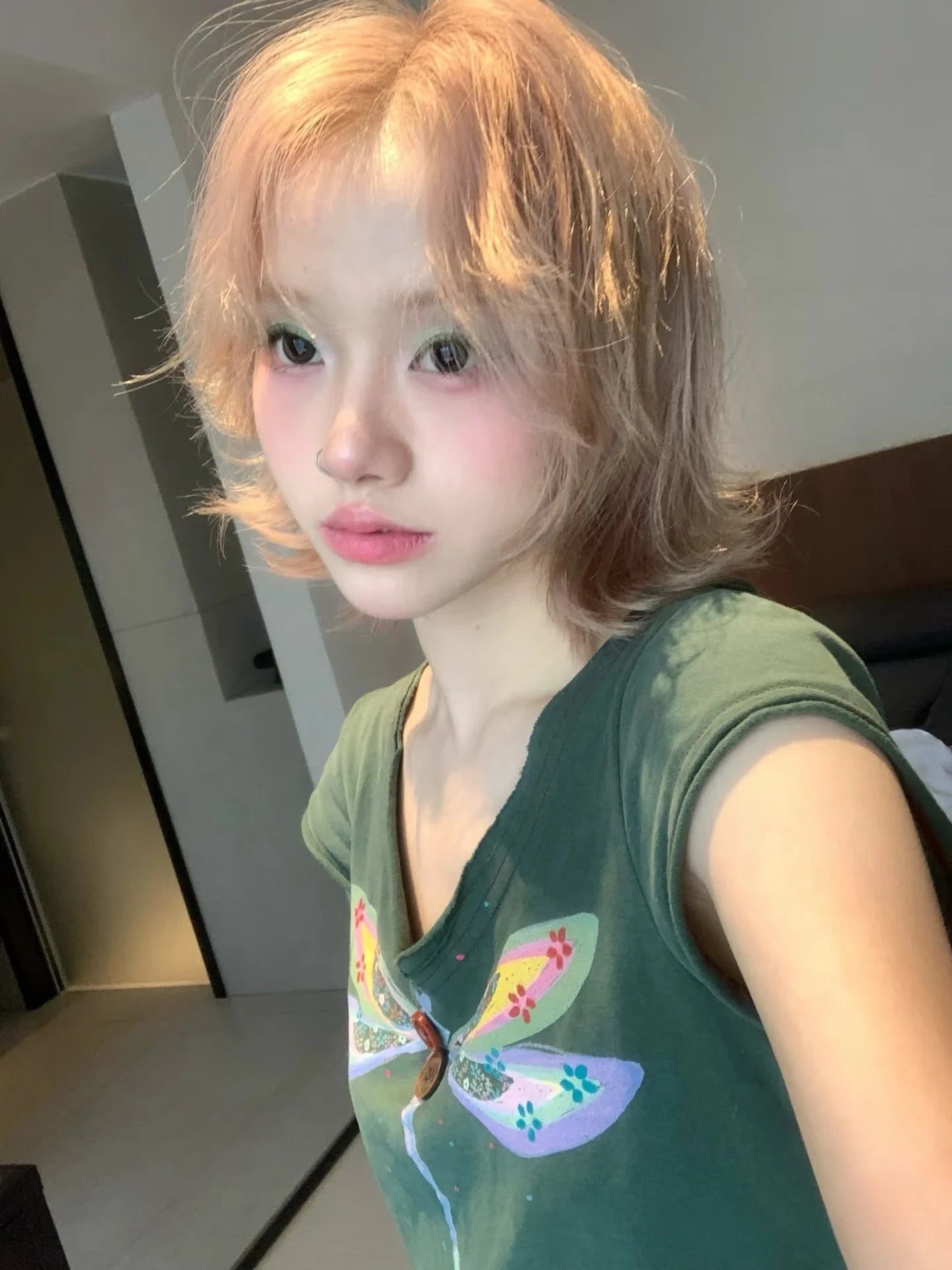Cathy Dollette Harajuku Print  Short Sleeve  Japanese Crop Top Grunge Top2000s  Tshirts