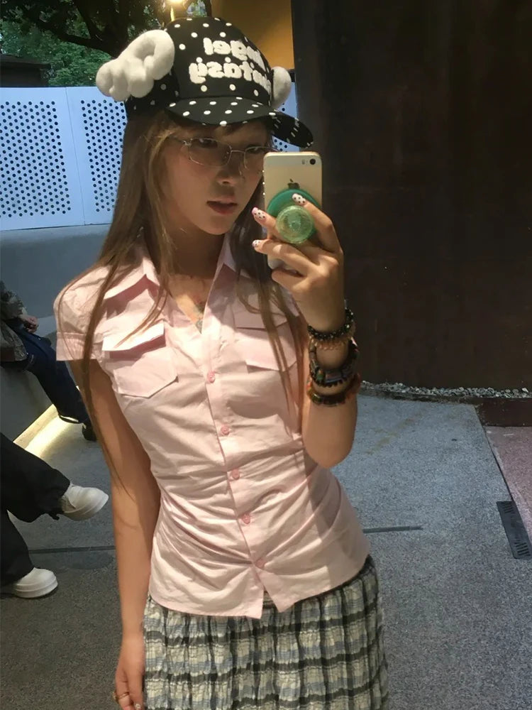 Cathy Dollette Pink Short Blouse