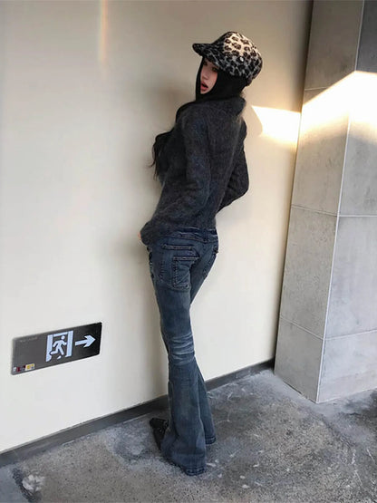 Cathy Dollette 2000s Japanese Jeans Pants  Low Waist Denim Pant Streetwear American Retro  Trousers Jeans Slim E-girls Jeans