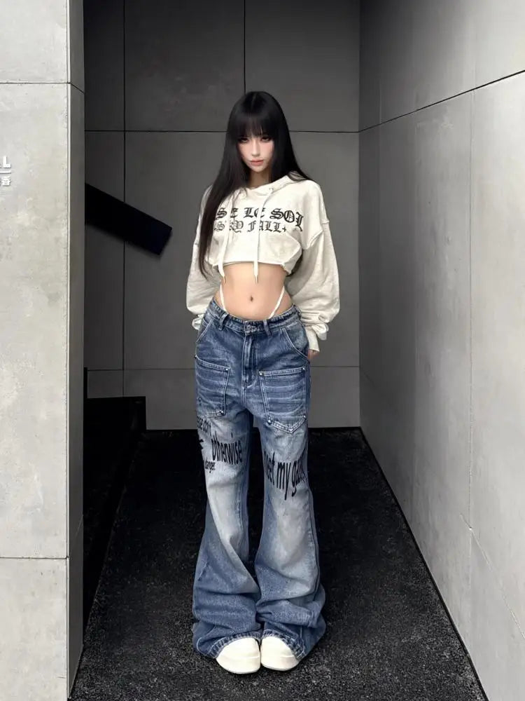 Cathy Dollette Streetwear Graphic T Shirts  Hooded Print Autumn TopKorean Fashion 2000s Clothes  Tees Female Clothing