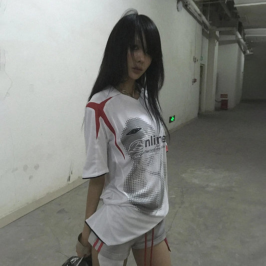 Cathy Dollette Grunge  Jersey  Trashy 2000s Style Graphic Short Sleeve T Shirt Japanese   Streetwear American Retro