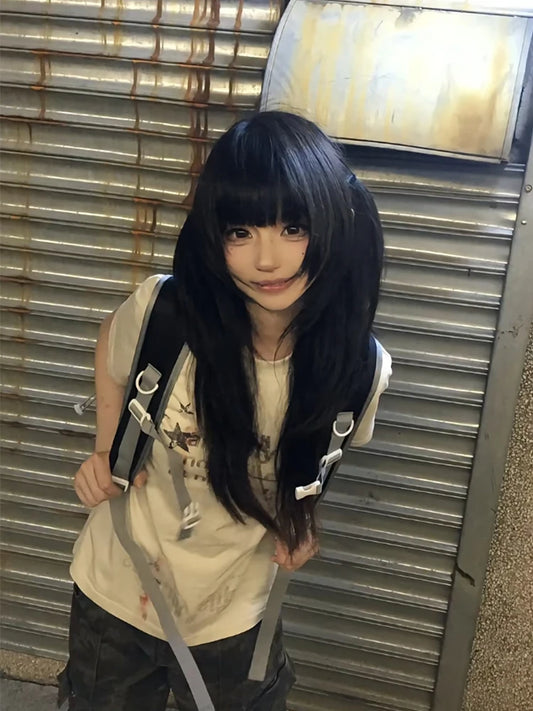 Cathy Dollette  Japanese Print   Short Sleeve Cotton Graphic Top  2000s Grunge TopCasual Tshirt