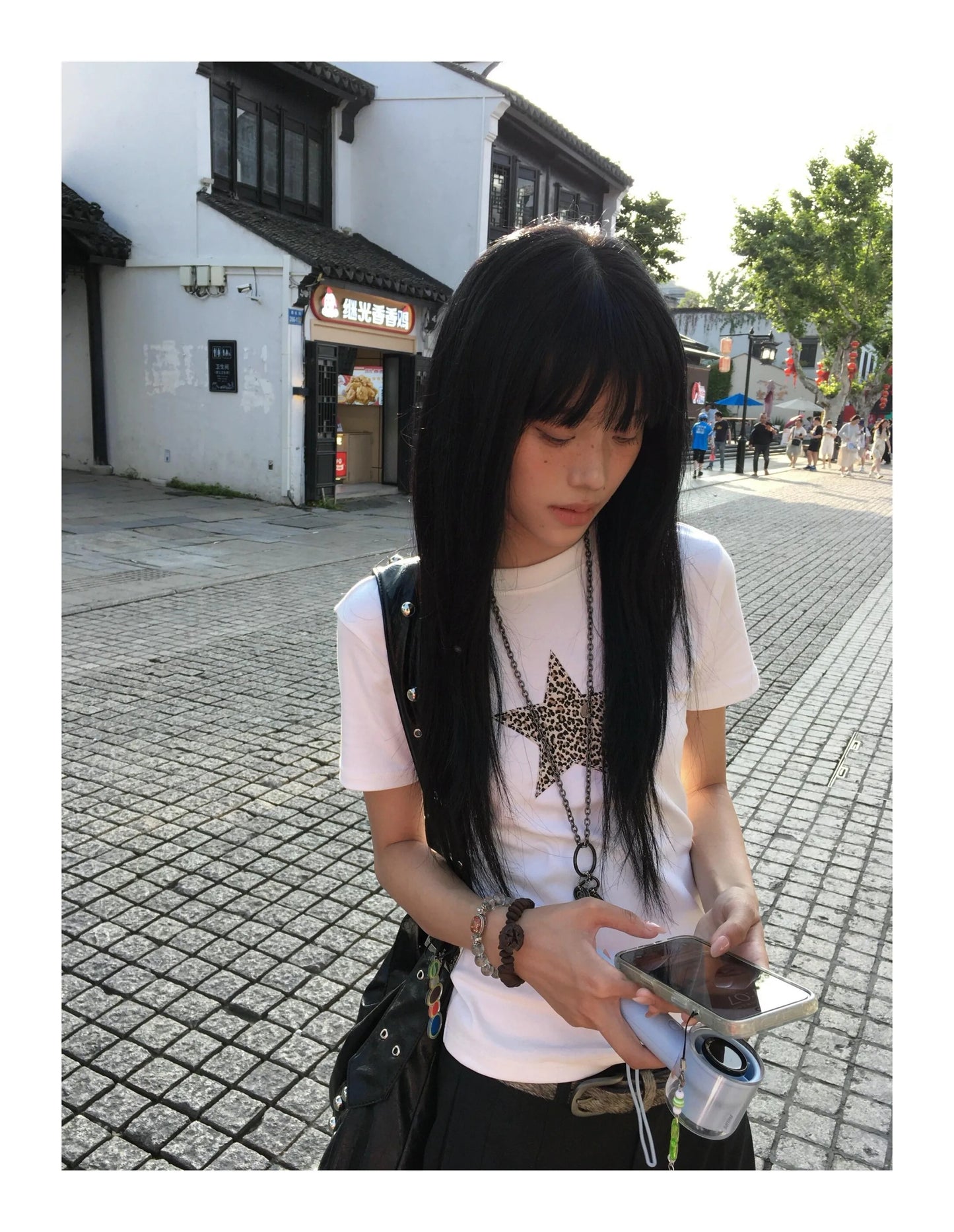 Cathy Dollette Harajuku Print T Shirt  Short Sleeve Leopard Stars Tee TopLoose  Grunge TopJapanese 2000s Tshirts