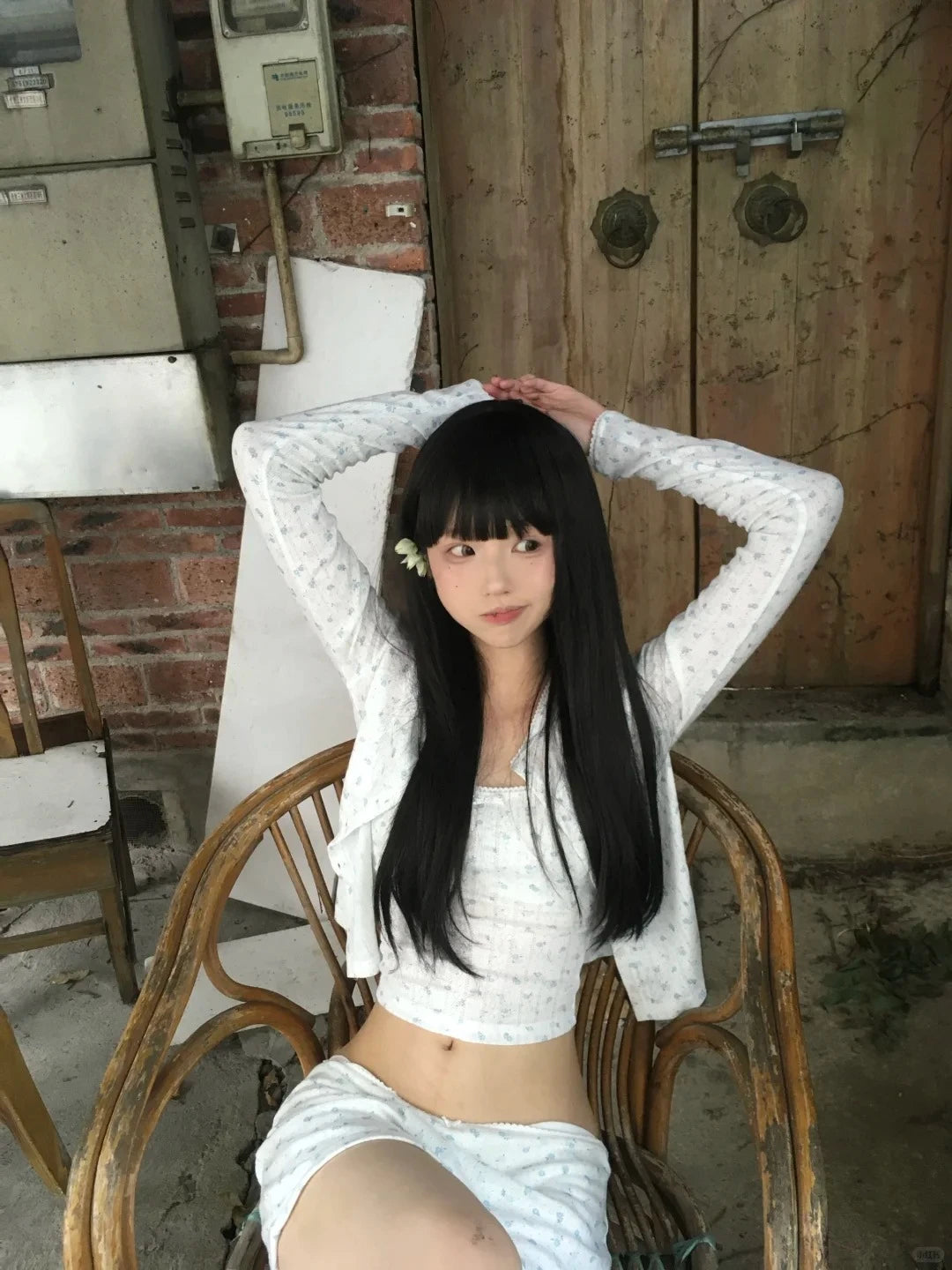 Cathy Dollette Korean 2000s Three Pieces Set Fairycore Floral Cardigan+ Camis+mini Skirts Skinny  Japanese Skirt Sets  2000s
