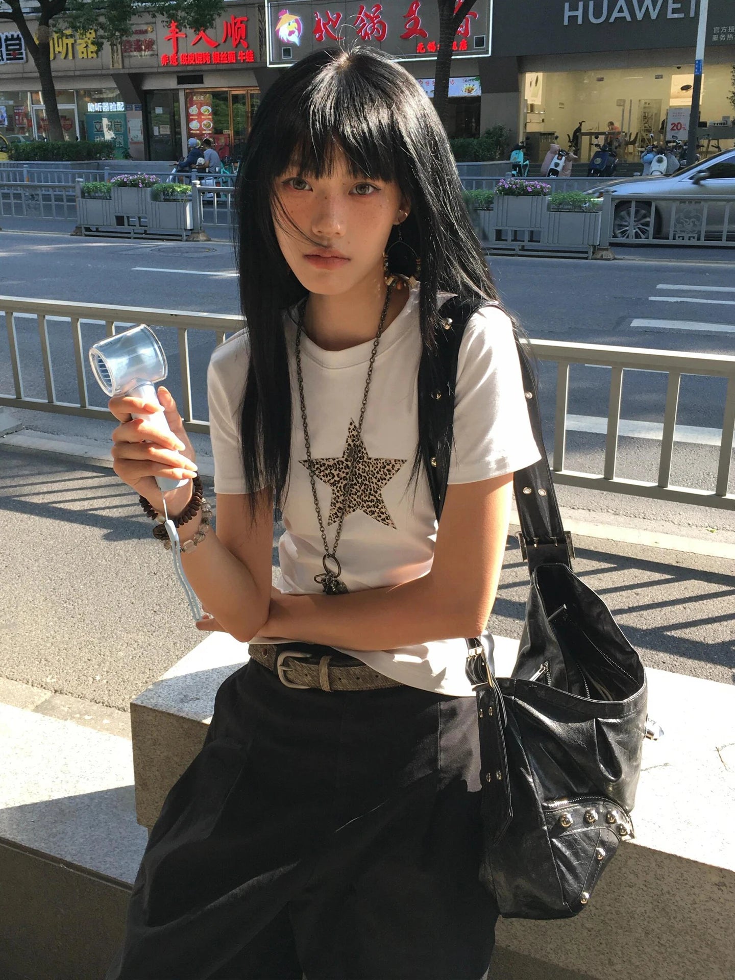Cathy Dollette Harajuku Print T Shirt  Short Sleeve Leopard Stars Tee TopLoose  Grunge TopJapanese 2000s Tshirts