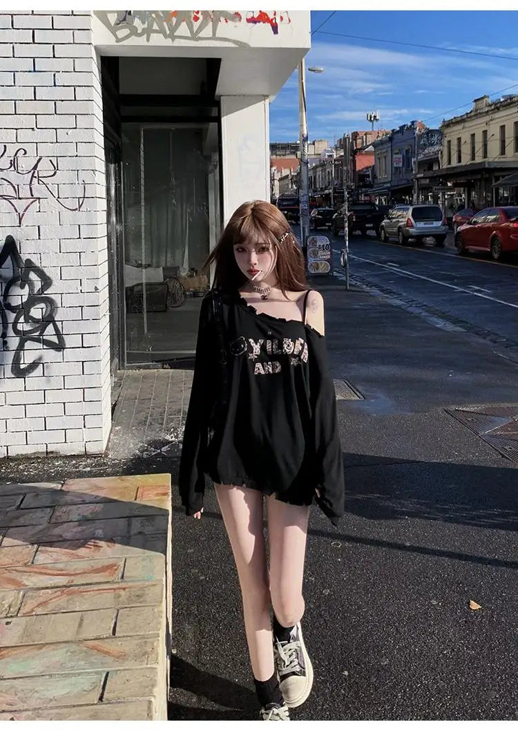 Cathy Dollette Graphic T Shirts Woman Clothes Long Sleeve Japanese 2000s Clothes  Spring TopTees Female Clothing  Kawaii
