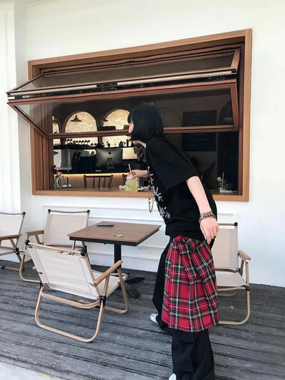 Cathy Dollette Streetwear Black Graphic T Shirts Short Sleeve Cotton Tees Female Clothing 2000s Clothes  Loose Korean Fashion Summer