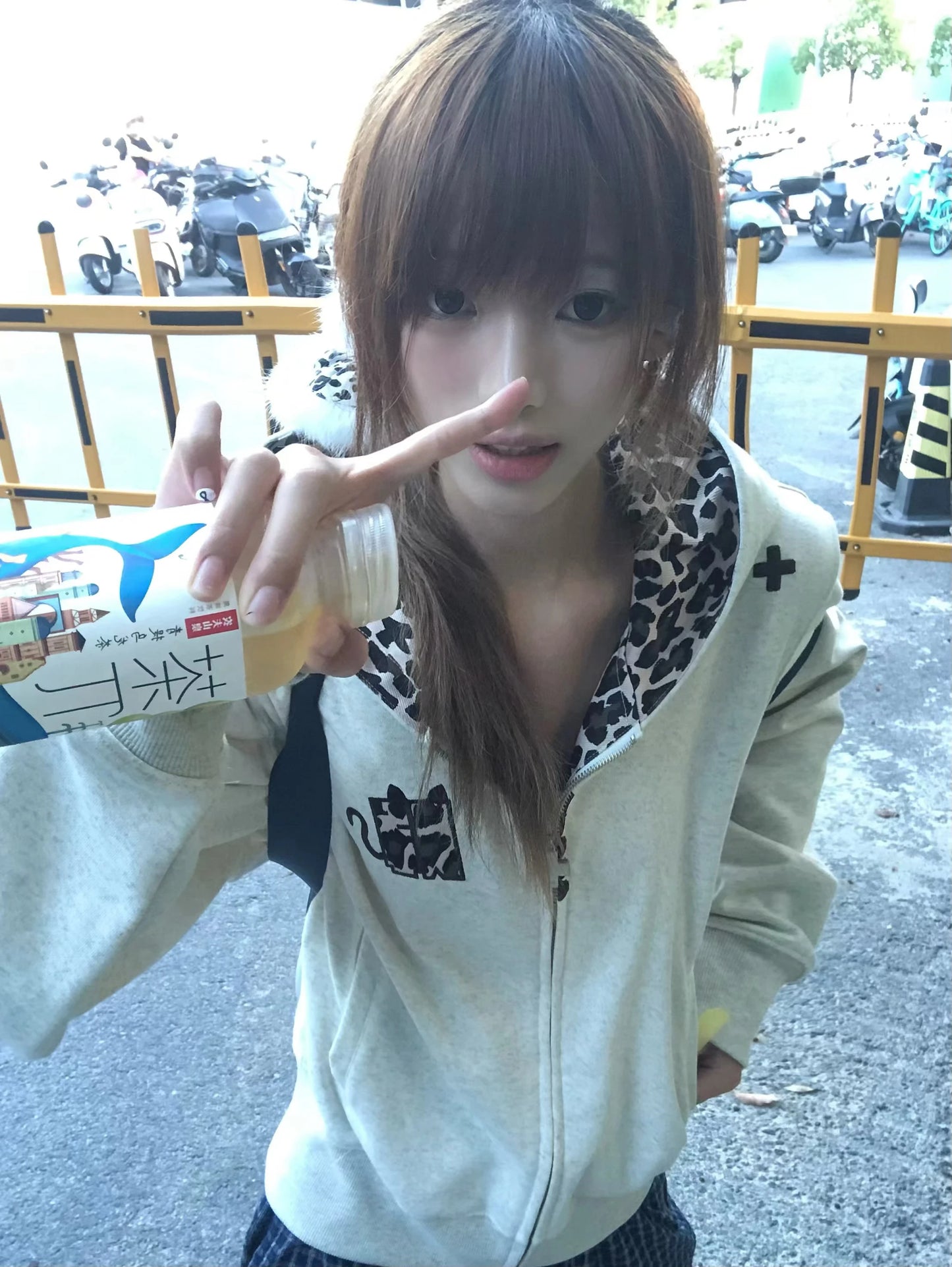 Cathy Dollette Japanese  Devil Hooded Jacket 2000s Style Puppy Print Outerwears Vintage Harajuku Thin Zipper Coat American Retro 90s