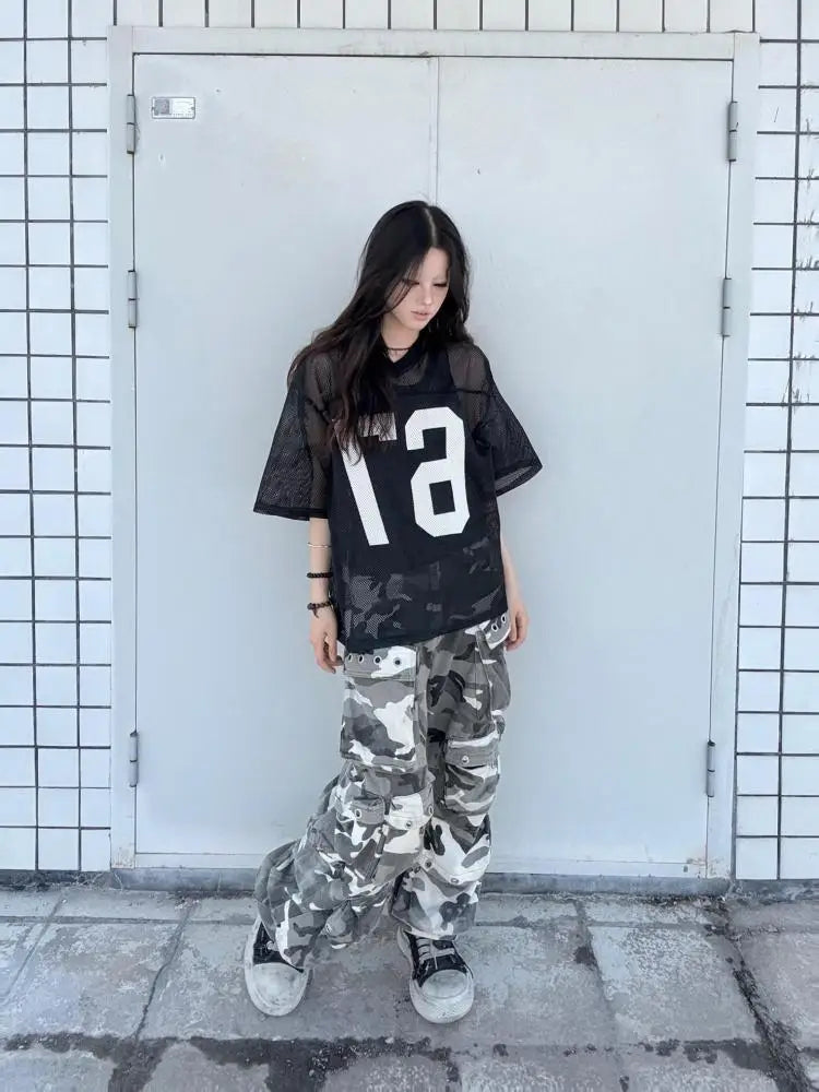 Cathy Dollette Black Graphic T Shirts Short Sleeve Hollow Out 2000s Clothes  Loose 's  Summer TopGoth Tees Gothic Chic