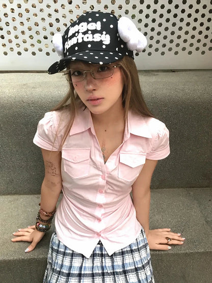 Cathy Dollette Pink Short Blouse