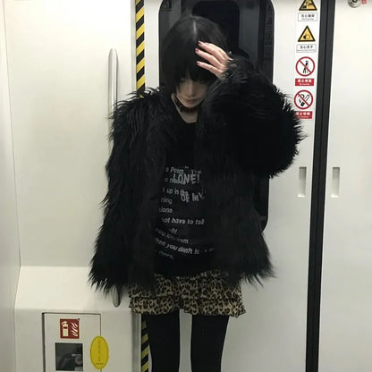 Cathy Dollette Japanese  Off Shoulder Sweater Grunge s Slash Neck Knitted Pullovers 2000s Vintage Korean Black Knitwear