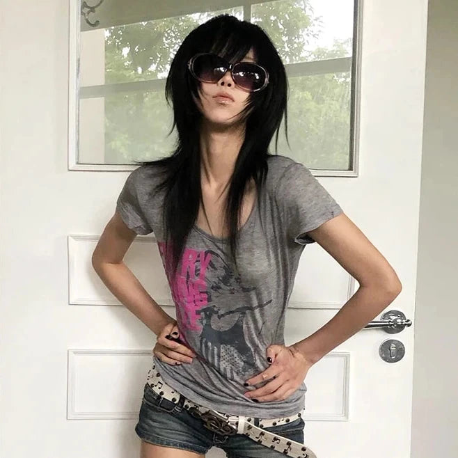 Cathy Dollette Gray Short Sleeve Top