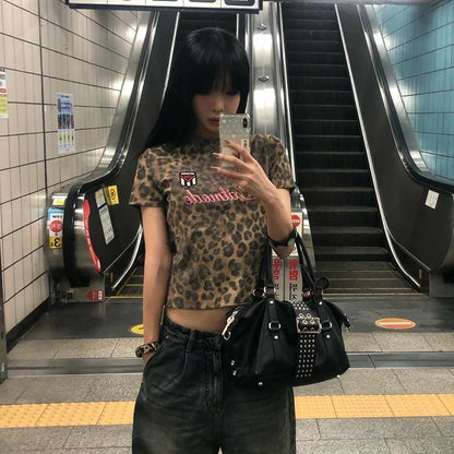 Cathy Dollette Leopard Print Short Sleeve