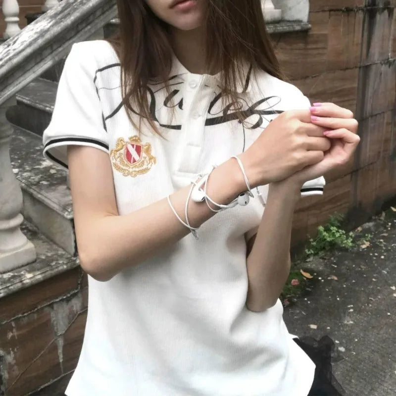 Cathy Dollett Embroidery Short Sleeve Top