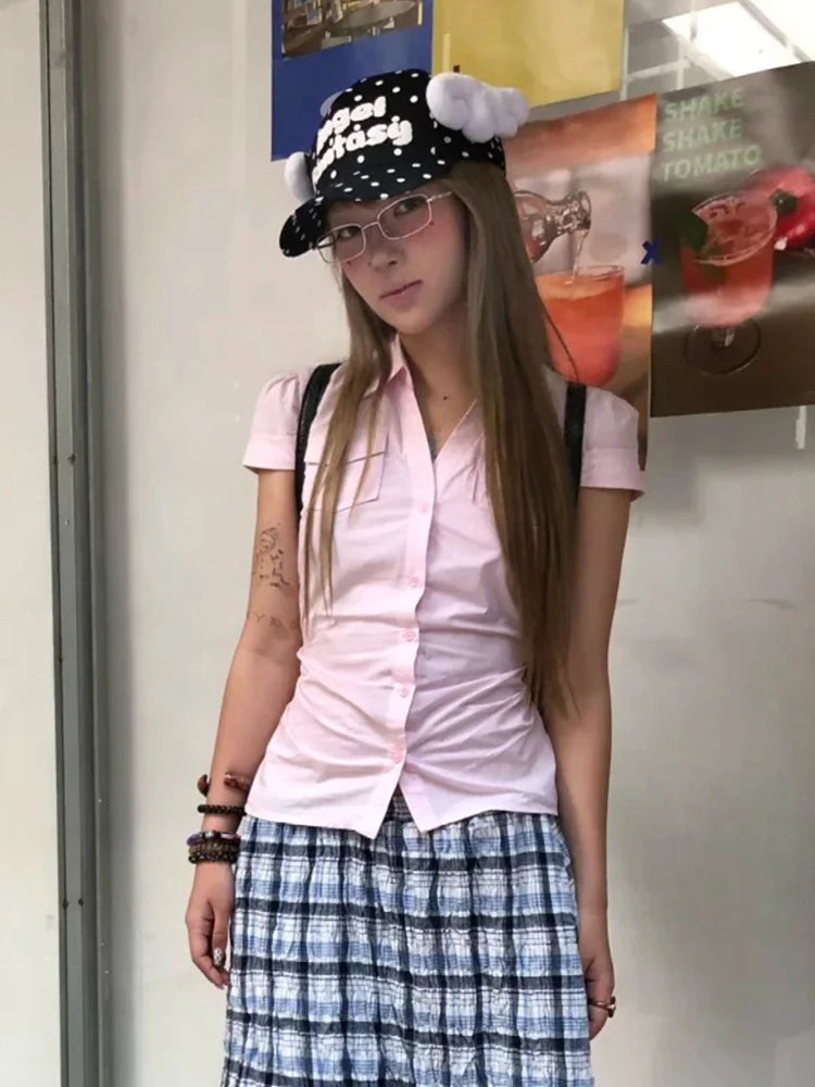 Cathy Dollette Pink Short Blouse
