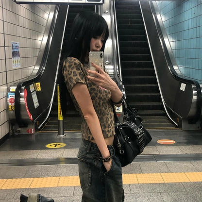 Cathy Dollette Leopard Print Short Sleeve