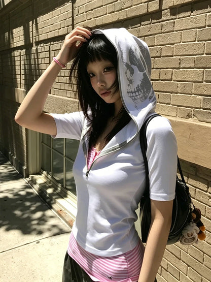 Cathy Dollette Hooded Half Sleeve Tee
