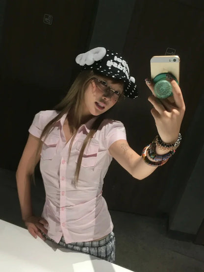 Cathy Dollette Pink Short Blouse