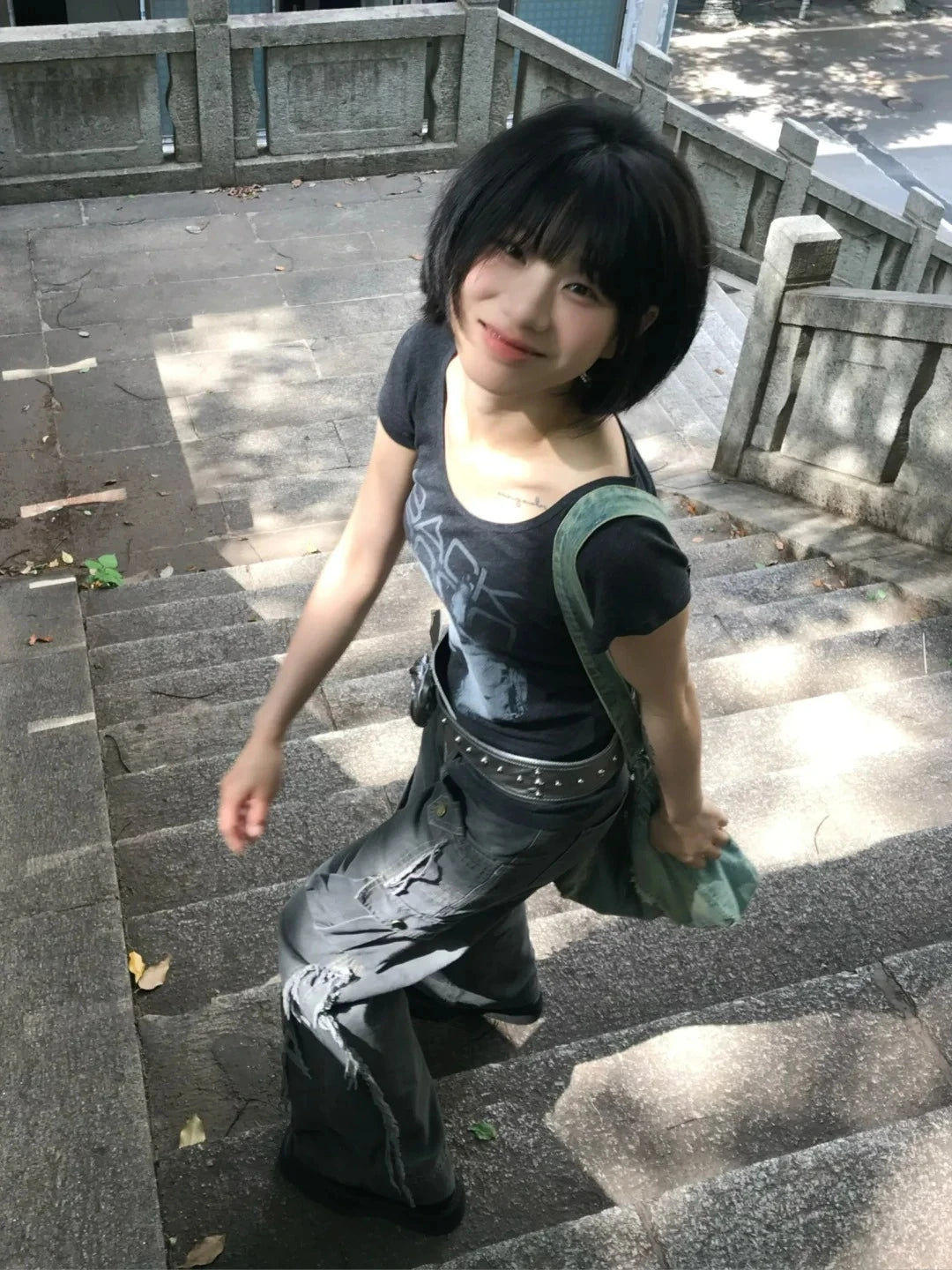 Cathy Dollette  Vintage Print T Shirt  Short Sleeve  2000s TopJapanese Streetwear Grunge TopTee E-girls Summer