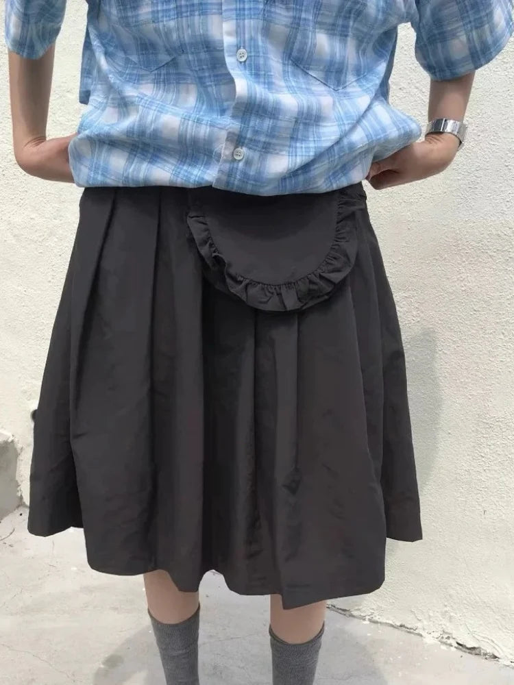 Cathy Dollette Korean Style Plaid Skirt  Hight Waist  Vintage Skirts Japanese 2000s Streetwer A-line Middle Skirts E-girls