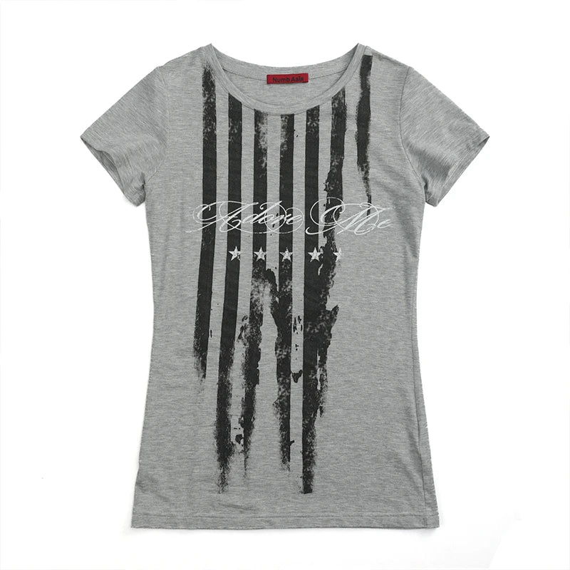 Cathy Dollette Skunk Striped T-shirt