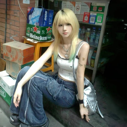 Cathy Dollette Japanese  Lace Camisole Vintage Harajuku White Cami TopTrashy 2000s s Tank Top Grunge Korean Popular 90s