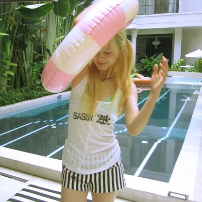 Cathy Dollette White See Through Tank