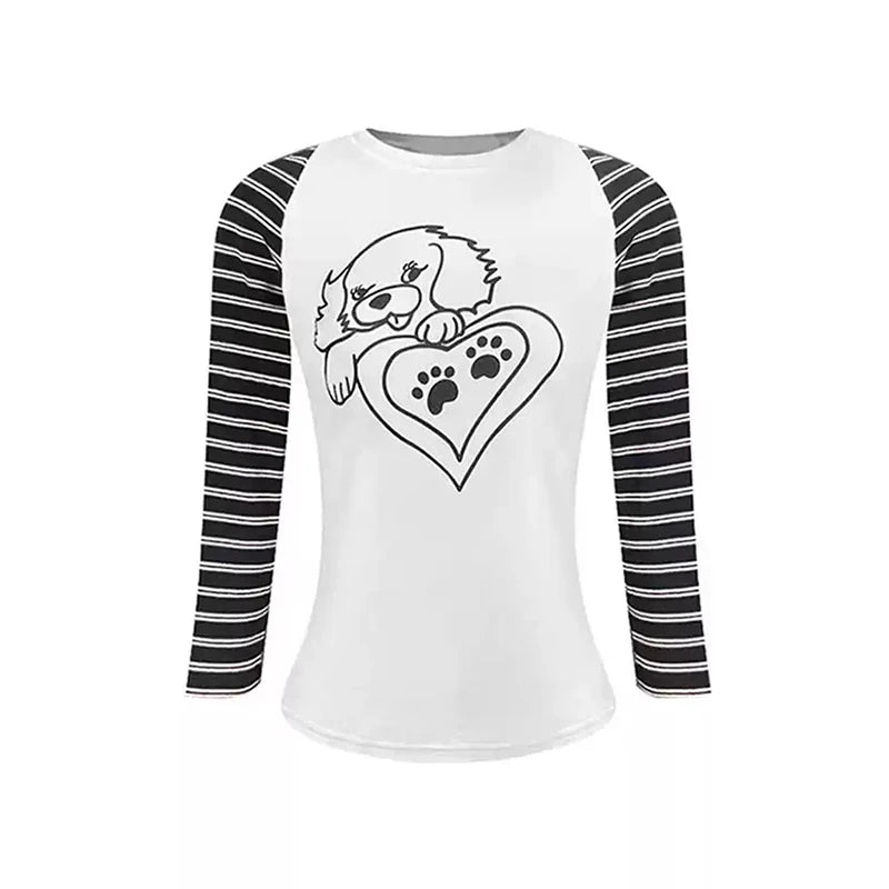 Cathy Dollette  Japanese   Three Quarter Print Graphic Top Vintage Tee TopPatchwork Striped T Shirt