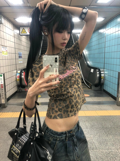 Cathy Dollette Leopard Print Short Sleeve