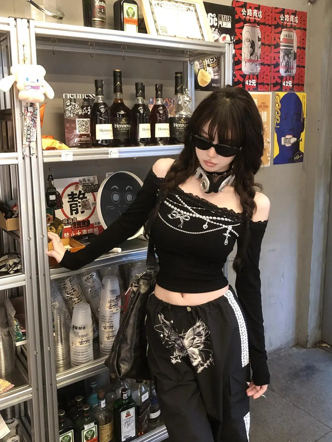 Cathy Dollette Harajuku Print T Shirt  Skinny Graphic TopLace  Aesthethic Vintage Tshirts Streetwear Grunge TopJapanese