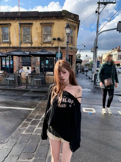 Cathy Dollette Graphic T Shirts Woman Clothes Long Sleeve Japanese 2000s Clothes  Spring TopTees Female Clothing  Kawaii