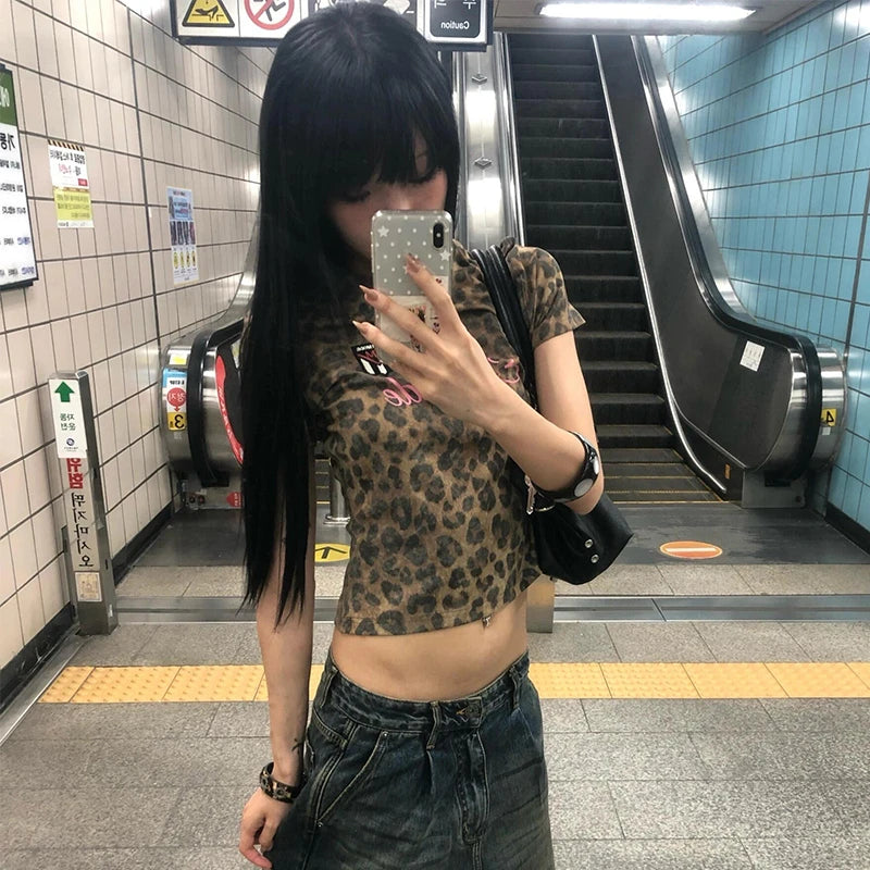 Cathy Dollette Leopard Print Short Sleeve