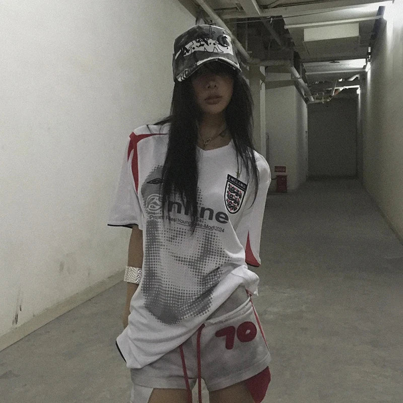 Cathy Dollette Grunge  Jersey  Trashy 2000s Style Graphic Short Sleeve T Shirt Japanese   Streetwear American Retro